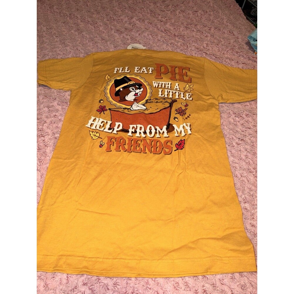 Buc-ees Bucees Beaver Logo T Shirt Sm Thanksgiving “Eat Pie w/my Friends” Fall